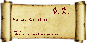 Vörös Katalin névjegykártya