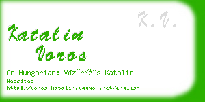 katalin voros business card